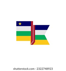 Central African flags icon set, central African independence day icon set vector sign symbol