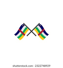 Central African flags icon set, central African independence day icon set vector sign symbol