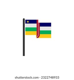 Central African flags icon set, central African independence day icon set vector sign symbol