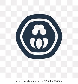 Central African Franc vector icon isolated on transparent background, Central African Franc transparency concept can be used web and mobile
