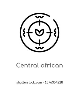 central african franc vector line icon. Simple element illustration. central african franc outline icon from africa concept. Can be used for web and mobile