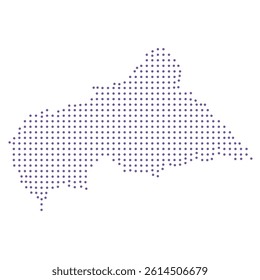 Central African map dotted pattern design purple circle