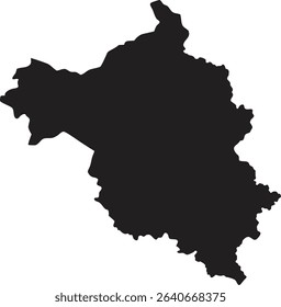 Central African Republic black map silhouette vector style with white background