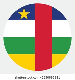 República Centro-Africana círculo bandeira logotipo ícone computador vetor ilustração