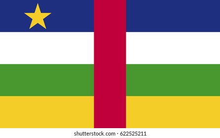 Central African Republic contry flag with high resolution vector.