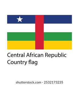 Central African Republic Country flag hand drawing illustration vector based drawing