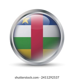 Central African Republic Flag 3D Badge Illustration