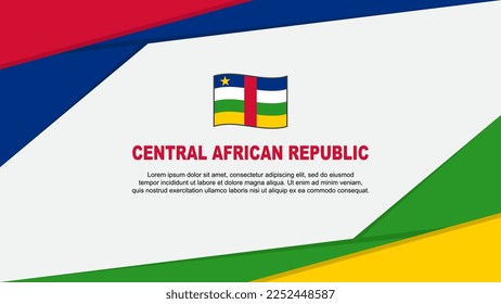 Central African Republic Flag Abstract Background Design Template. Central African Republic Independence Day Banner Cartoon Vector Illustration. Central African Republic