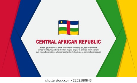 Central African Republic Flag Abstract Background Design Template. Central African Republic Independence Day Banner Cartoon Vector Illustration. Central African Republic Background