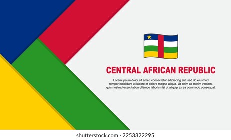 Central African Republic Flag Abstract Background Design Template. Central African Republic Independence Day Banner Cartoon Vector Illustration. Central African Republic Illustration