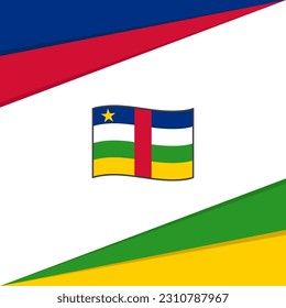 Central African Republic Flag Abstract Background Design Template. Central African Republic Independence Day Banner Social Media Post. Central African Republic Design