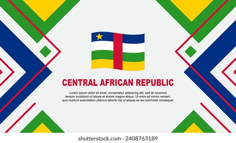 Central African Republic Flag Abstract Background Design Template. Independence Day Banner Wallpaper Vector Illustration. Flag