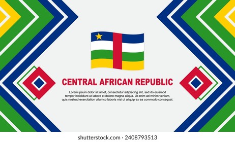 Central African Republic Flag Abstract Background Design Template. Independence Day Banner Wallpaper Vector Illustration. Independence Day