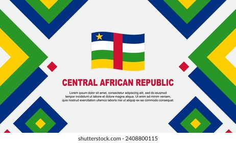 Central African Republic Flag Abstract Background Design Template. Independence Day Banner Wallpaper Vector Illustration. Template