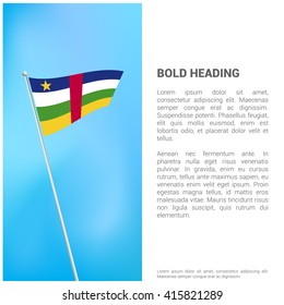 Central African Republic flag Brochure - Vector Flyer Cover Page Design
