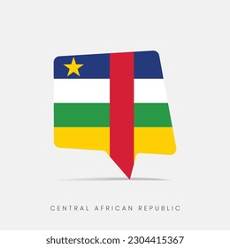 Central African Republic flag bubble chat icon