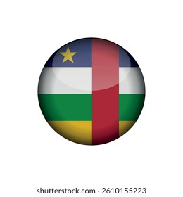 Central African Republic Flag Circle Vector Template