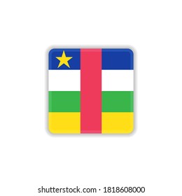 Central African Republic flag flat icon, vector sign, official flag of Central Africa colorful pictogram isolated on white. Symbol, logo illustration. Flat style design