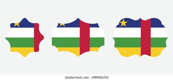 Central African Republic flag. flat icon symbol vector illustration