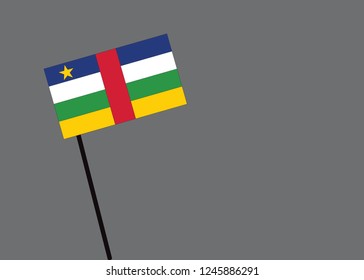 Central African Republic flag isolated on grey background