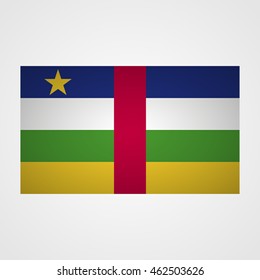 Central African Republic flag on a gray background. Vector illustration