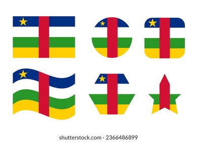 La bandera de la República Centroafricana es una simple ilustración del día de la independencia o de las elecciones
