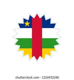 Central African Republic flag. Central African Republic star flag.