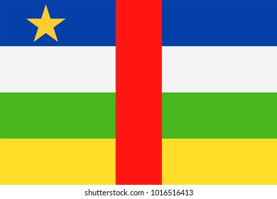 Central African Republic Flag Vector Icon - Illustration