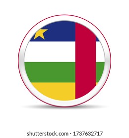Indicador de la República Centroafricana vectorial en el diseño de botones. Ilustración vectorial Eps 10.
