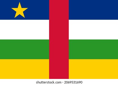 Vector de bandera de la República Centroafricana para el diseñador.