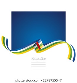 Central African Republic flag vector. World flags and ribbons. Central African flag ribbon on abstract color background
