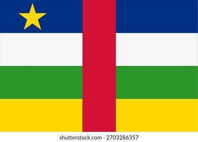 Ilustración vectorial de la bandera de la República Centroafricana