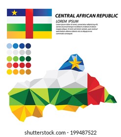 Central African Republic geometric concept design