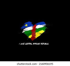 Central African Republic
 grunge flag heart for your design