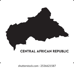 ícone República Centro-Africana design vetorial, República Centro-Africana Logo design, charme único da África Central e maravilhas naturais, materiais de marketing, República Centro-Africana mapa logotipo vetor