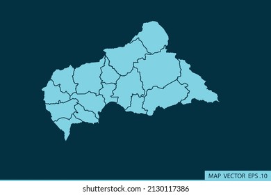 Central African Republic map ,Abstract mash line and point scales on dark background for your web site design map logo, app, ui ,Travel. Vector illustration eps 10.
