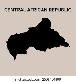 Mapa de República Centroafricana. Diseño Abstractas, Ilustración vectorial	