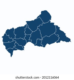 Central African Republic map color vector modern. Silhouette map. on white background. 