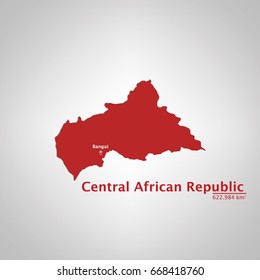 Central African Republic Map, With Extensive State and Capital State, Using For Business, Education, etc.