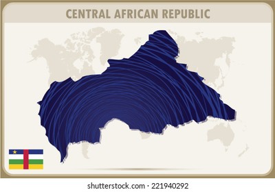 CENTRAL AFRICAN REPUBLIC map graphic design, Vector.