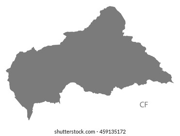 Central African Republic Map grey