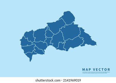 Central African Republic map High Detailed on blue sky background. Abstract design vector illustration eps 10