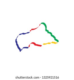 central african republic map icon vector 