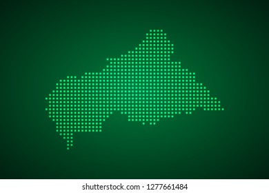 Central African Republic map, internet line, connected points. Central African Republic map with dot .Vector illustration Eps 10.