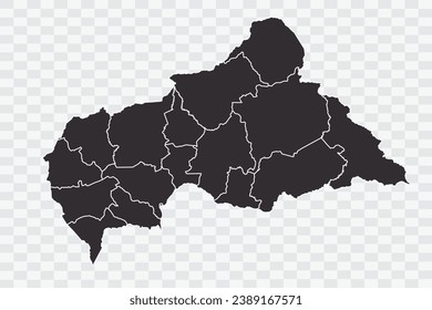 Central African Republic Map iron Color on White Background quality files Png