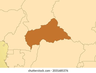 Central African Republic map old vintage Africa