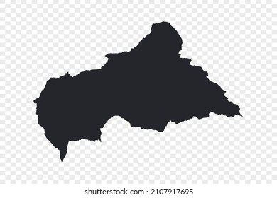Central African Republic map vector, Not isolated on transparent background