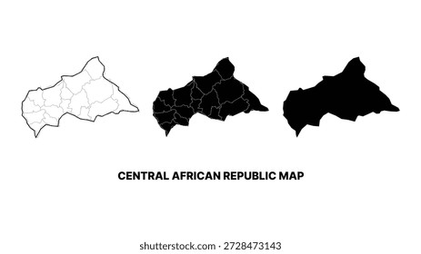 Ilustraciones vectoriales de mapas de República Centroafricana