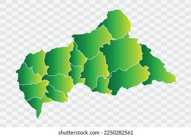 Mapa de la República Centroafricana color verde amarillento Archivos de calidad de fondo png