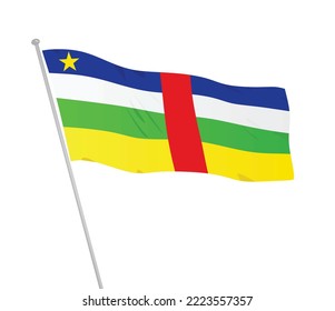 Central African Republic national flag. vector illustration
